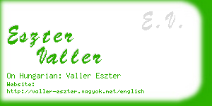 eszter valler business card